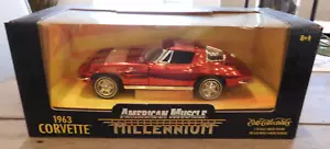 Ertl American Muscle Millennium 1963 Chevy Corvette Candy Apple Red 1:18 Diecast - Picture 1 of 6