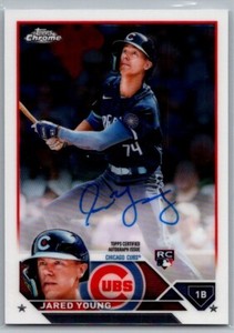 2023 Topps Chrome Rookie Auto Jared Young #RA-JY Chicago Cubs