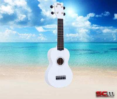 MAHALO Rainbow Series Soprano Ukulele MR1WT WHITE Finish Aquila Strings W/GigBag - Image 1 of 3