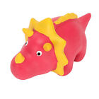 (Rose Triceratops)Easy Clean Dinosaur Squeaky Dog Toy Interactive Molar Squeaky
