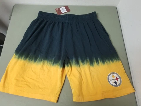 New Mitchell & Ness NFL Mens Pittsburgh Steelers Tie Dye Drawstring Shorts Cover