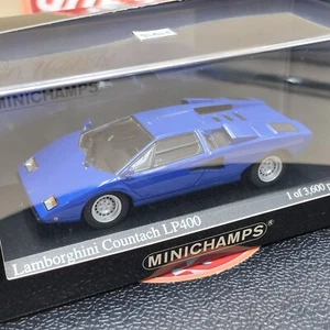 MINICHAMPS 1/43 Lamborghini Countach LP400 1974 blue 430103105 diecast model car - Picture 1 of 7