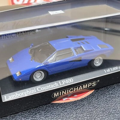 MINICHAMPS 1/43 Lamborghini Countach LP400 1974 blue 430103105 diecast model car - Image 1 of 4
