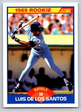 1989  Score #648 Luis De Los Santos Rookie Card Kansas City Royals