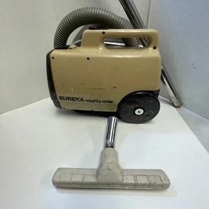 Vintage Eureka Mighty Mite 3.0HP Tan/Brown Canister Vacuum 3130-A - Tested - Picture 1 of 10