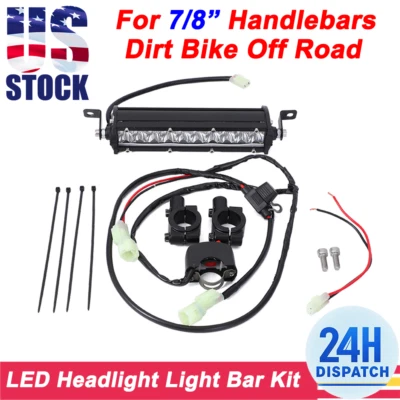 Kit de barra de luz de faros LED de EE. UU. para moto de cross Honda CRF110 CRF250R CRF450R Foto 1 de 4