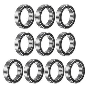10pcs 6701-2RS Deep Groove Ball Bearings, Chrome Steel Bearing 12mm x 18mm x 4mm - Picture 1 of 5