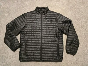 Eddie Bauer Jacket Men Large Black Puffer EB650 Goose Down Insulated Lightweight - Picture 1 of 4