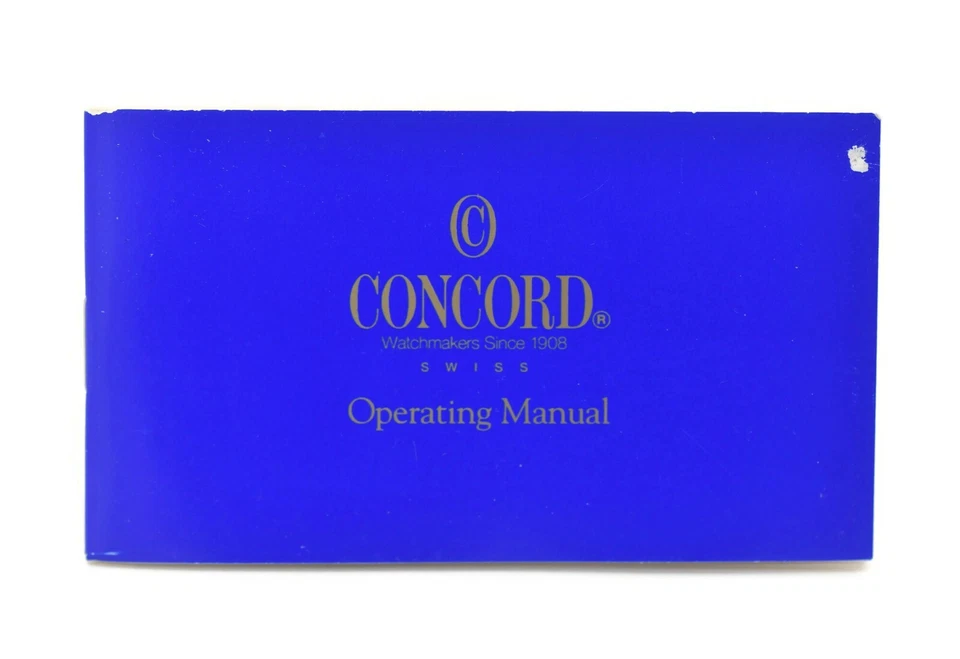 Concord Operating Booklet Manual - Image 1 of 1