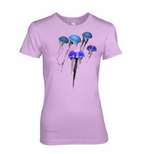 Pulsierender Quallenschwarm - Mehrfarbig Ozean & Tauchen Damen T-Shirt - Bild 1 von 12