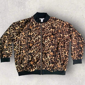 SABRINA LAUREN NEW YORK Jacket Women’s 3X Cheetah Leopard Print Zip Up Pockets - Picture 1 of 10