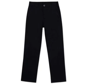 Nautica Husky Boys' Uniform Flat Front Pant, Black, Small/10- Husky - Picture 1 of 2