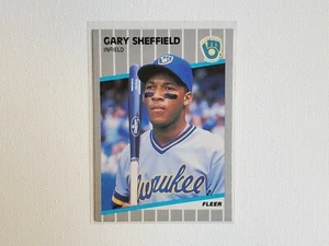 Gary Sheffield 1989 Fleer Baseball Rookie Card #196 - Foto 1 di 4