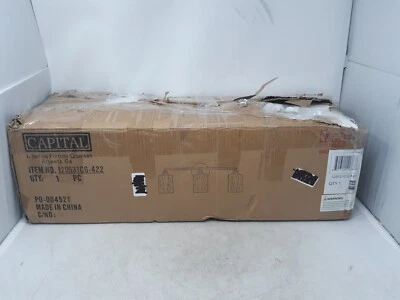 Accesorio de tocador de 3 luces Capital Lighting 120531CG-422 bronce ondulado vidrio Foto 1 de 4