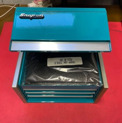 Snap-On Toolbox Teal Miniature Top Tool Box Base Cabinet LOGO - Image 1 of 4