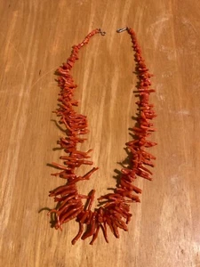 Natural Red Coral Necklace-untreated Italian coral-42 GRAM 18 INCHES - Picture 1 of 3