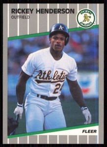 1989 Fleer Update Rickey Henderson Oakland Athletics #U-54