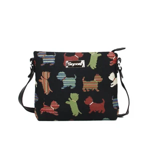 Signare Gobelin verspielte Welpen Umhängetasche Schultertasche für Damen - Bild 1 von 5