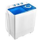 Portable Washing Machine Compact Twin Tub Washer Spin Dryer Built-in Drain Pump