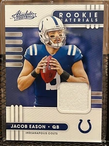 JACOB EASON 2020 ABSOLUTE ROOKIE MATERIALS COLTS WORN JERSEY PATCH RELIC GEORGIA - Picture 1 of 2