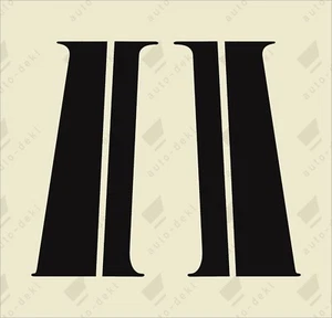 Fits VW T5 T6 Transporter - TEXTURED BLACK B Pillar Vinyl Sticker Decals - *NEW* - Picture 1 of 2