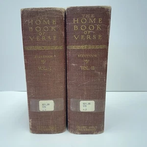 The Home Book of Verse Burton Egbert Stevenson Vol 1-2 1945 Hardcover Ex-Lib - Picture 1 of 17