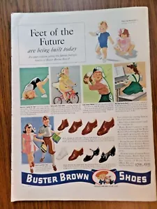1941 Buster Brown Shoes Ad Feet of the Future - Picture 1 of 1