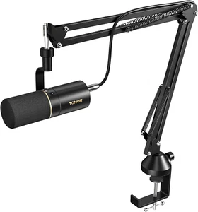 TONOR USB/XLR Microphone, Broadcast-quality Dynamic Studio PC Mic with Boom Arm - Picture 1 of 8