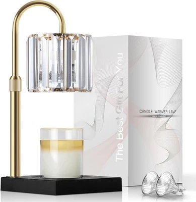 Lámpara Calentador de Velas, Lámpara de Cera Temporizador y Atenuador 7 Niveles, Negro  Foto 1 de 4