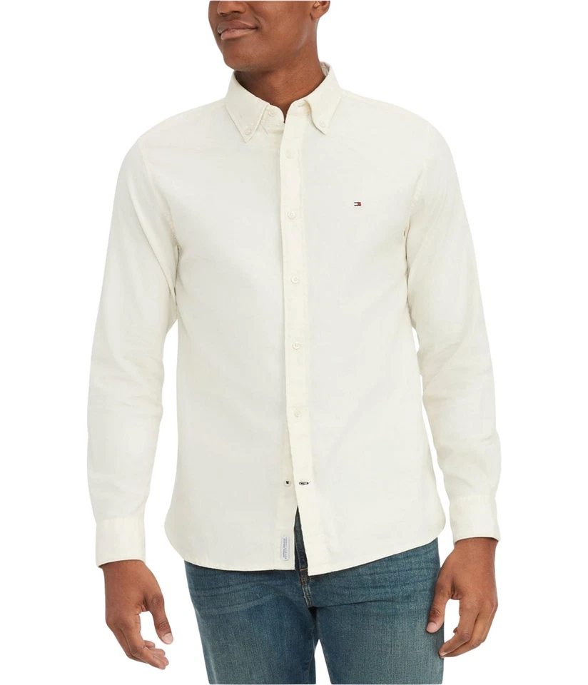 Camisa Tommy Hilfiger para hombre de sarga cepillada con botones Foto 1 de 1