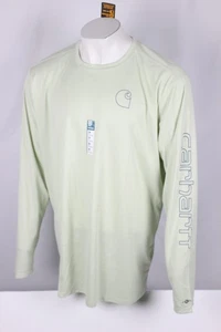 Carhartt Men's Force Sun Shirt Long Defender Lightweight Relaxed Green Tall Size - Picture 1 of 3