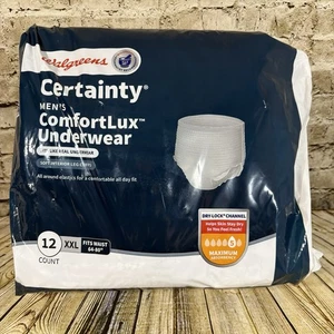 WALGREENS Certainty ComfortLux Underwear Men’s XXL 12 Count Maximum Absorbency - Picture 1 of 5