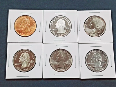 2008  Arizona state Quarters Set!   6 Different coins! 1 90% silver!!   L80 - Image 1 of 3