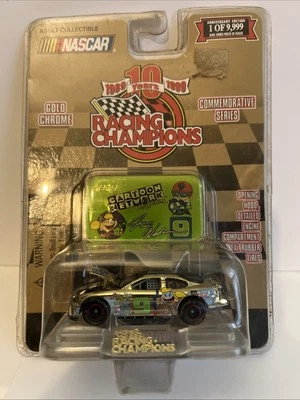 Racing NASCAR Gold Chrome Car Jerry Nadeau Cartoon Network Dexter’s Laboratory - Image 1 of 4