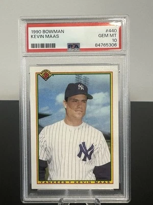 Bowman #440 1990 Kevin Maas RC Yankees PSA 10 Foto 1 de 2