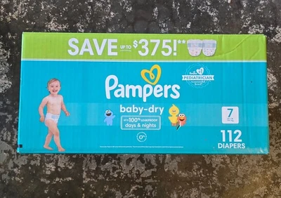Pañales secos para bebé Pampers talla 7-112 unidades Foto 1 de 4