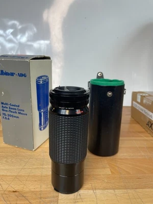 Albinar-ADG 75-300mm f/5.6 Telephoto Zoom Lens w/ Macro, Case & Box – Canon FD - Image 1 of 4