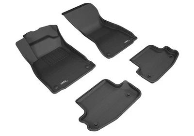 Floor Mats Custom Fit Liners Black 1st & 2nd Row for 2018-2025 Audi A5/S5 Coupe - Image 1 of 4