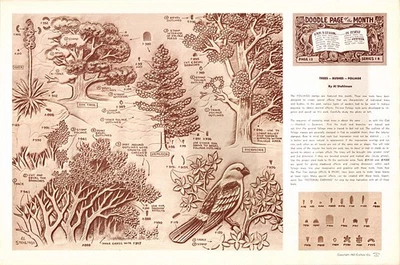 Leather Craft Doodle Pattern  TREES - BUSHES-FOLIAGE - Image 1 of 2