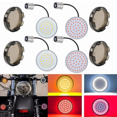 4PCS For Harley Street Glide Road King 1157 LED Turn Signal Front Rear Lights - Image 1 of 4