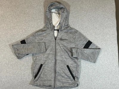 Nike Hoodie Youth XL Gray Zip Athletic Dri Fit Fleece Jacket Sweatshirt Boys - Image 1 of 4