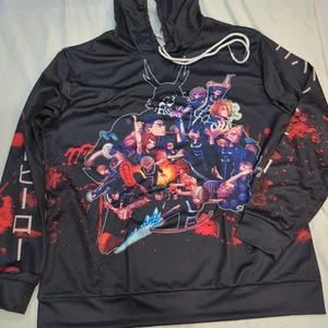 ONE PIECE Plus Ultra Anime LARGE hoodie Sweatshirt all-over Print Monkey D Luffy - Picture 1 of 13