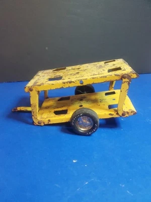 Nylint 1970’s Pressed Steel Metal 2 Deck Fold Down Car Carrier Trailer Toy Vntge - Image 1 of 4