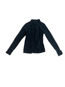 Ivivva Zip Up Sweatshirt Black Goes Size 12 - Picture 1 of 4