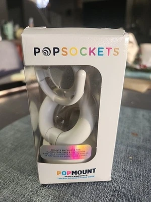 POPSOCKETS POP MOUNT CAR DASH & WINDSHIELD & DESK FOR PHONE WHITE COLOR NEW - Image 1 of 4