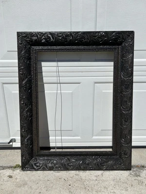 Ornate Resin Black Victorian Style Picture Frame Wall Decor Gothic 32 X 26” - Image 1 of 4