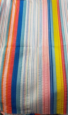 Material de tela de costura a rayas Seersucker 40 x 45 pulgadas vintage Foto 1 de 3