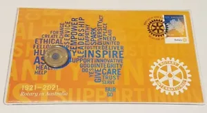 2021 Rotary in Australia Centenary 100 Years RAM $1 Colour Coin & Stamp PNC/FDC - Picture 1 of 2