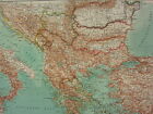 1907 DATED MAP ~ BALKAN PENNINSULA ~ GREECE MACEDONIA BULGARIA