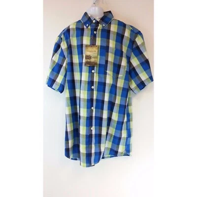 Clearwater Outfitters NUEVO CON ETIQUETAS NUEVO Camisa Top Azul Verde Talla Pequeña Manga Corta Para Hombres Foto 1 de 3